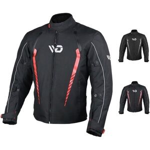 WD Motorcycle Jacket Men 600D Cordura Fabric - Weather Resistant Riding XL